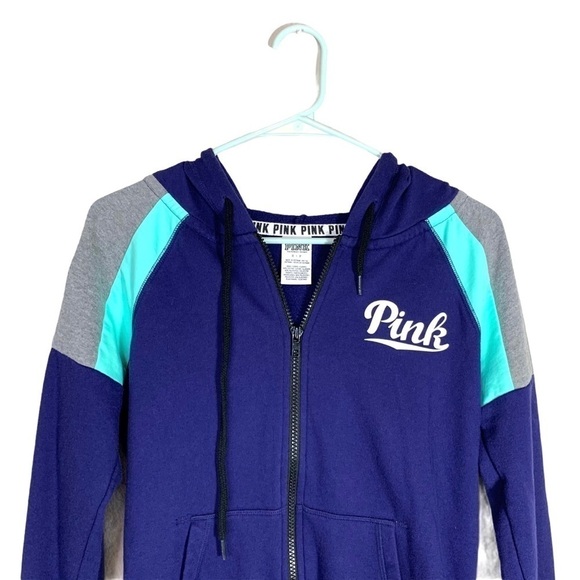 Pink Victoria’s Secret Perfect Full Zip Hoodie Size Small - Picture 11 of 17